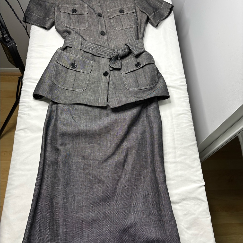 Calvin Klein Charcoal Skirt Set